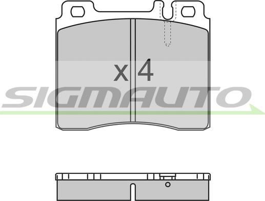 SIGMAUTO SPA657 - Комплект спирачно феродо, дискови спирачки vvparts.bg