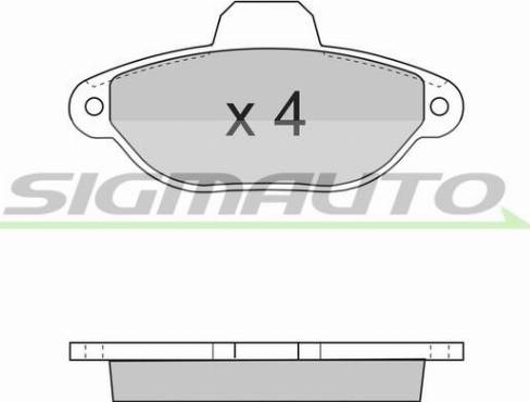 SIGMAUTO SPA600 - Комплект спирачно феродо, дискови спирачки vvparts.bg