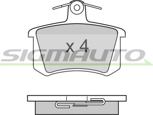 SIGMAUTO SPA612 - Комплект спирачно феродо, дискови спирачки vvparts.bg