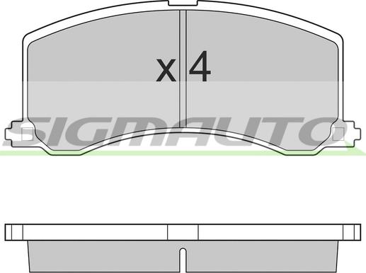 SIGMAUTO SPA684 - Комплект спирачно феродо, дискови спирачки vvparts.bg