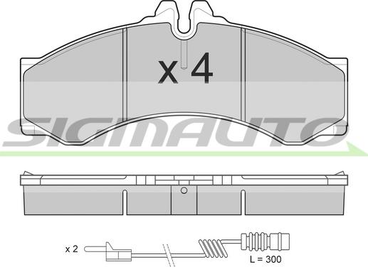 SIGMAUTO SPA681 - Комплект спирачно феродо, дискови спирачки vvparts.bg