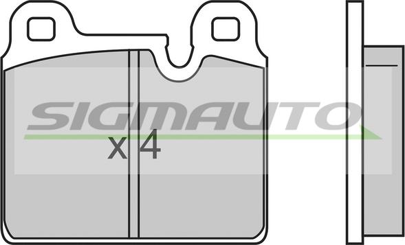 SIGMAUTO SPA636 - Комплект спирачно феродо, дискови спирачки vvparts.bg