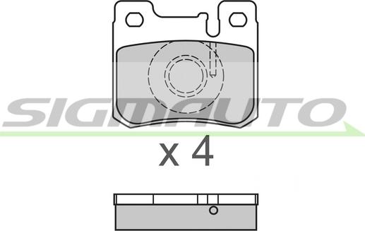 SIGMAUTO SPA631 - Комплект спирачно феродо, дискови спирачки vvparts.bg