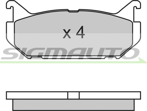 SIGMAUTO SPA632 - Комплект спирачно феродо, дискови спирачки vvparts.bg
