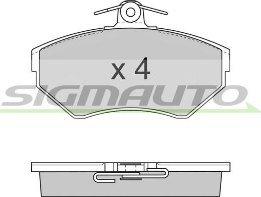 SIGMAUTO SPA674 - Комплект спирачно феродо, дискови спирачки vvparts.bg