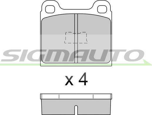 SIGMAUTO SPA091 - Комплект спирачно феродо, дискови спирачки vvparts.bg