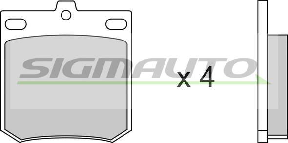 SIGMAUTO SPA049 - Комплект спирачно феродо, дискови спирачки vvparts.bg