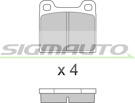 SIGMAUTO SPA009 - Комплект спирачно феродо, дискови спирачки vvparts.bg