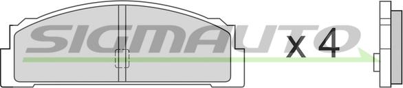 SIGMAUTO SPA003 - Комплект спирачно феродо, дискови спирачки vvparts.bg