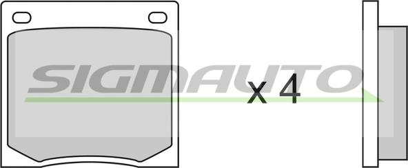 SIGMAUTO SPA070 - Комплект спирачно феродо, дискови спирачки vvparts.bg
