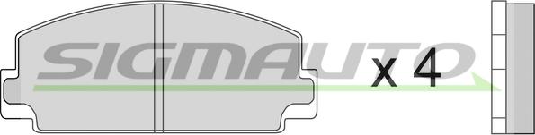 SIGMAUTO SPA077 - Комплект спирачно феродо, дискови спирачки vvparts.bg