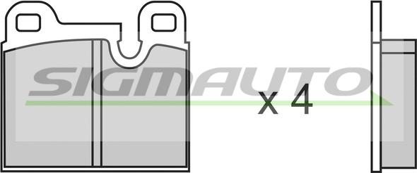SIGMAUTO SPA146 - Комплект спирачно феродо, дискови спирачки vvparts.bg