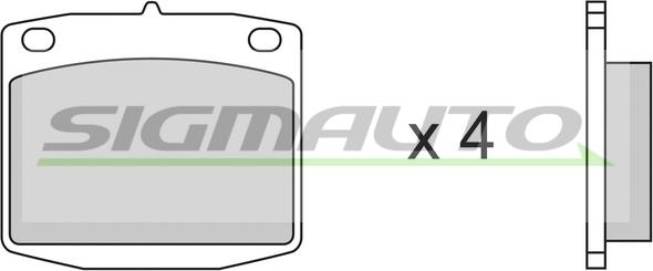 SIGMAUTO SPA173 - Комплект спирачно феродо, дискови спирачки vvparts.bg