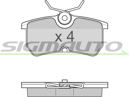 SIGMAUTO SPA844 - Комплект спирачно феродо, дискови спирачки vvparts.bg