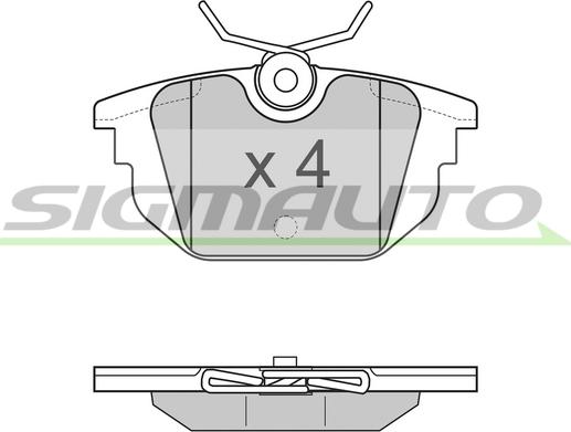 SIGMAUTO SPA850 - Комплект спирачно феродо, дискови спирачки vvparts.bg