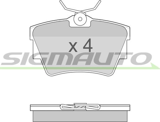 SIGMAUTO SPA866TR - Комплект спирачно феродо, дискови спирачки vvparts.bg