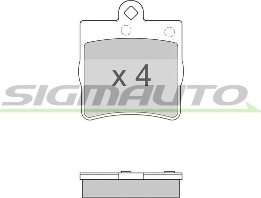 SIGMAUTO SPA861 - Комплект спирачно феродо, дискови спирачки vvparts.bg