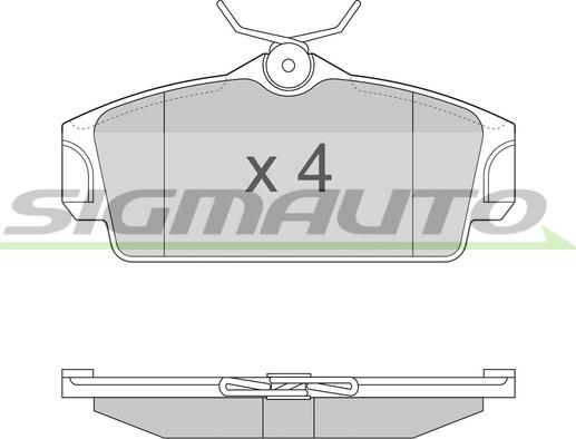 SIGMAUTO SPA862 - Комплект спирачно феродо, дискови спирачки vvparts.bg