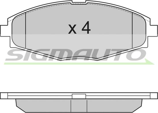 SIGMAUTO SPA804 - Комплект спирачно феродо, дискови спирачки vvparts.bg