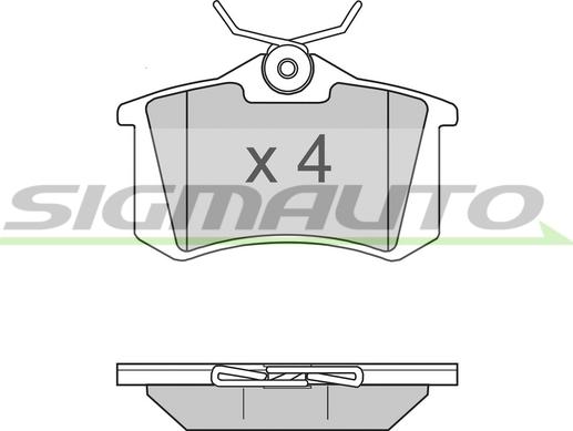 SIGMAUTO SPA806 - Комплект спирачно феродо, дискови спирачки vvparts.bg