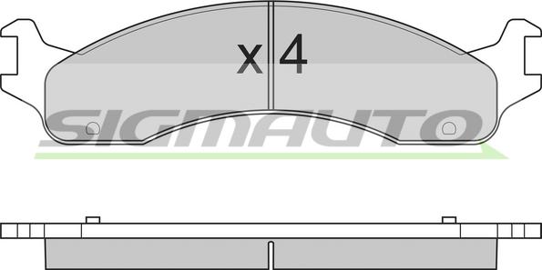 SIGMAUTO SPA830 - Комплект спирачно феродо, дискови спирачки vvparts.bg