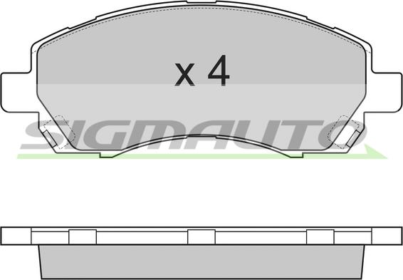 SIGMAUTO SPA820 - Комплект спирачно феродо, дискови спирачки vvparts.bg