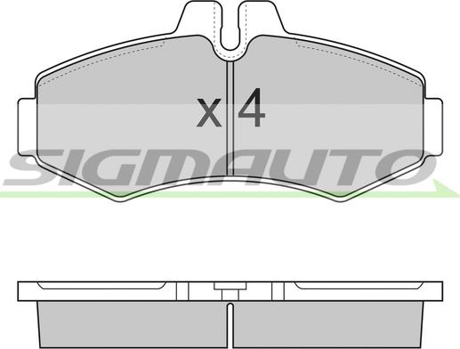 SIGMAUTO SPA821 - Комплект спирачно феродо, дискови спирачки vvparts.bg