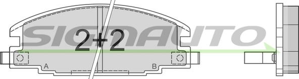 SIGMAUTO SPA367 - Комплект спирачно феродо, дискови спирачки vvparts.bg