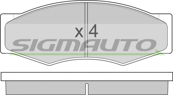 SIGMAUTO SPA302 - Комплект спирачно феродо, дискови спирачки vvparts.bg