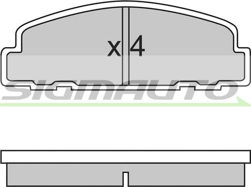 SIGMAUTO SPA329 - Комплект спирачно феродо, дискови спирачки vvparts.bg