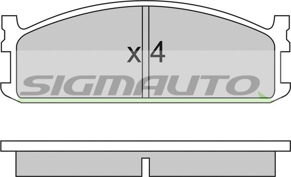 SIGMAUTO SPA321 - Комплект спирачно феродо, дискови спирачки vvparts.bg