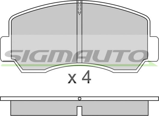 SIGMAUTO SPA296 - Комплект спирачно феродо, дискови спирачки vvparts.bg