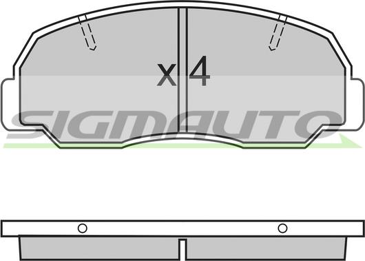 SIGMAUTO SPA297 - Комплект спирачно феродо, дискови спирачки vvparts.bg