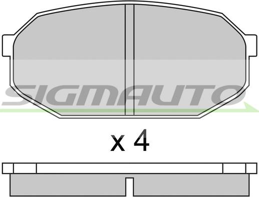 SIGMAUTO SPA249 - Комплект спирачно феродо, дискови спирачки vvparts.bg