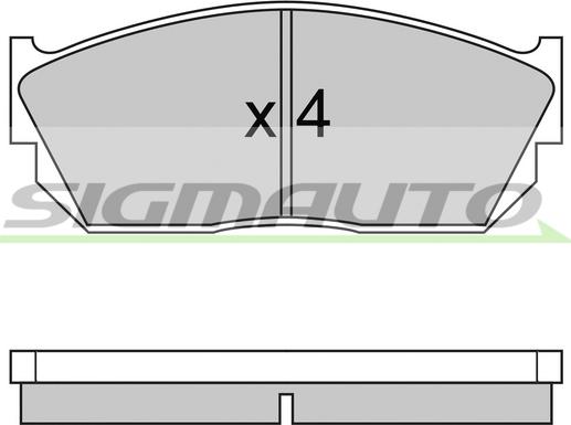 SIGMAUTO SPA245 - Комплект спирачно феродо, дискови спирачки vvparts.bg