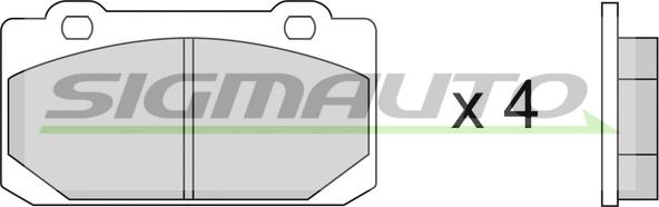 SIGMAUTO SPA240 - Комплект спирачно феродо, дискови спирачки vvparts.bg