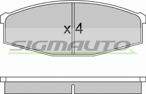 SIGMAUTO SPA234 - Комплект спирачно феродо, дискови спирачки vvparts.bg