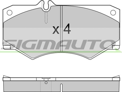 SIGMAUTO SPA238 - Комплект спирачно феродо, дискови спирачки vvparts.bg