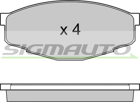 SIGMAUTO SPA232 - Комплект спирачно феродо, дискови спирачки vvparts.bg