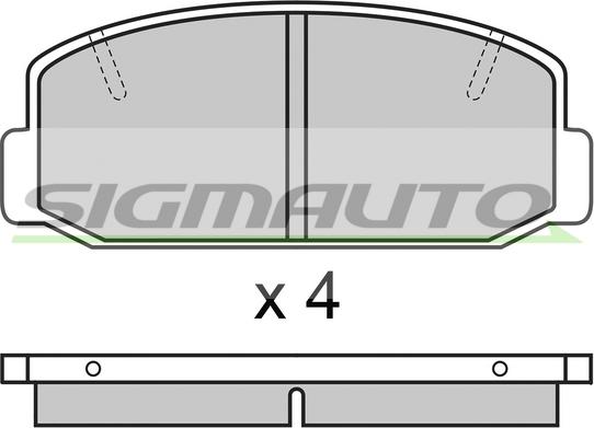 SIGMAUTO SPA223 - Комплект спирачно феродо, дискови спирачки vvparts.bg
