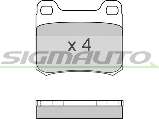 SIGMAUTO SPA227 - Комплект спирачно феродо, дискови спирачки vvparts.bg