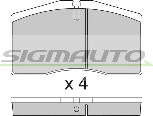 SIGMAUTO SPA766 - Комплект спирачно феродо, дискови спирачки vvparts.bg