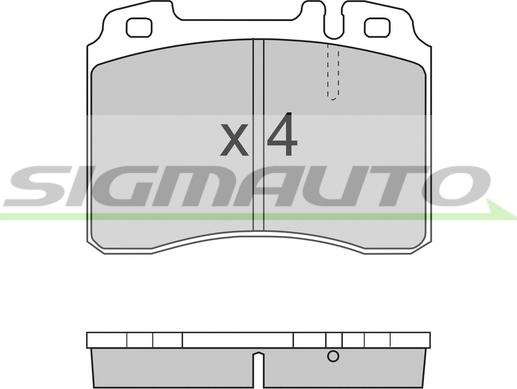 SIGMAUTO SPA709 - Комплект спирачно феродо, дискови спирачки vvparts.bg