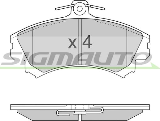 SIGMAUTO SPA702 - Комплект спирачно феродо, дискови спирачки vvparts.bg