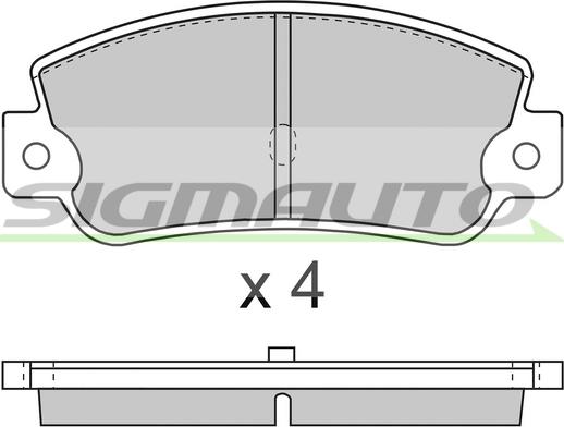 SIGMAUTO SPA714 - Комплект спирачно феродо, дискови спирачки vvparts.bg