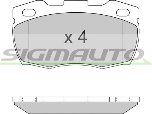 SIGMAUTO SPA717 - Комплект спирачно феродо, дискови спирачки vvparts.bg