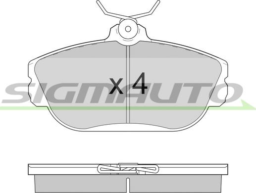 SIGMAUTO SPA783 - Комплект спирачно феродо, дискови спирачки vvparts.bg