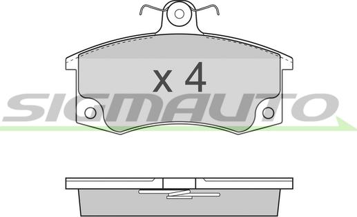 SIGMAUTO SPA735 - Комплект спирачно феродо, дискови спирачки vvparts.bg