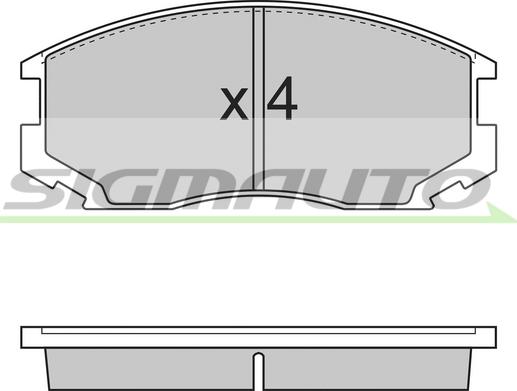 SIGMAUTO SPA732 - Комплект спирачно феродо, дискови спирачки vvparts.bg