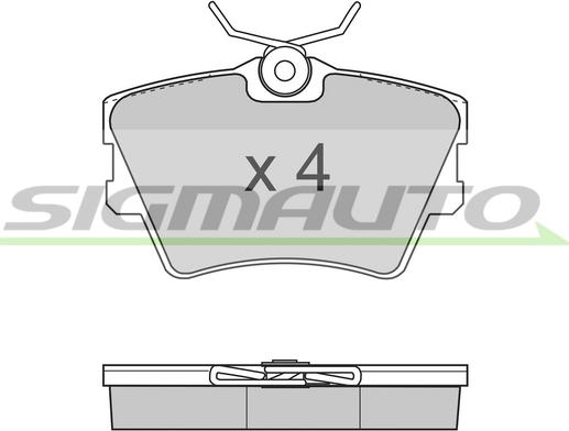 SIGMAUTO SPA724 - Комплект спирачно феродо, дискови спирачки vvparts.bg